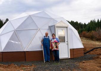 Backyard Greenhouse Dome in Idaho