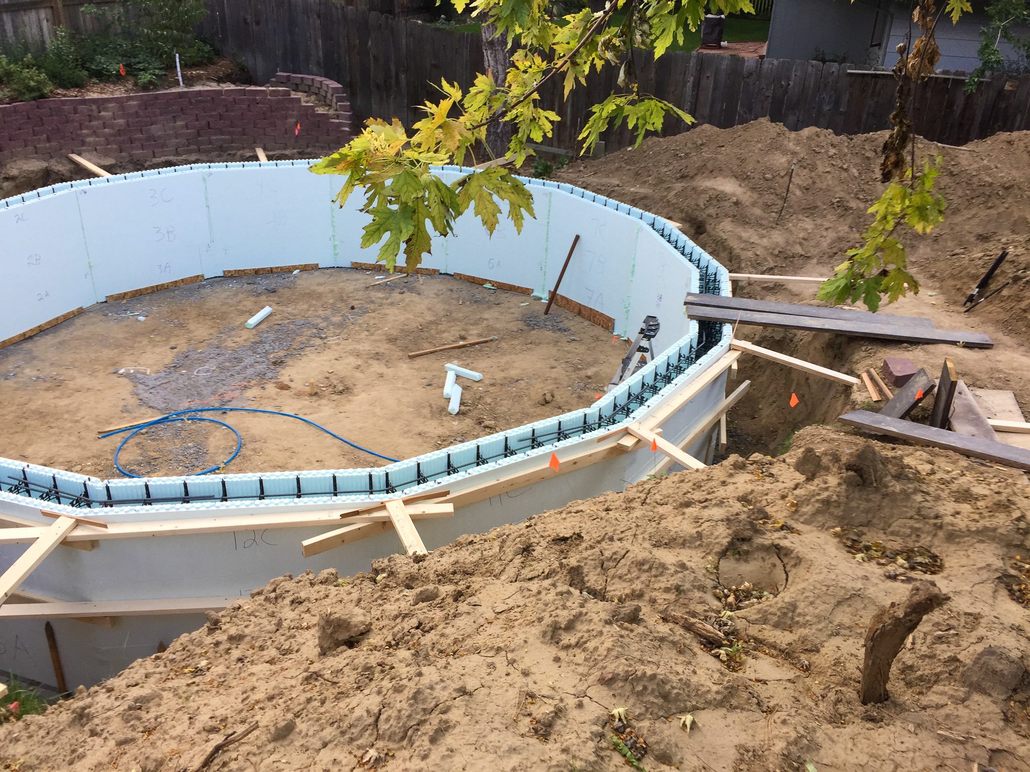 installing icf for climate battery greenhouse
