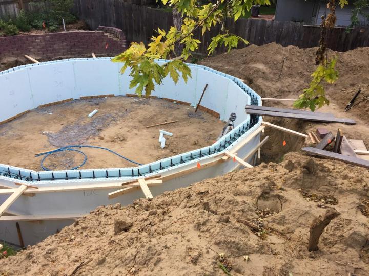 installing icf for climate battery greenhouse