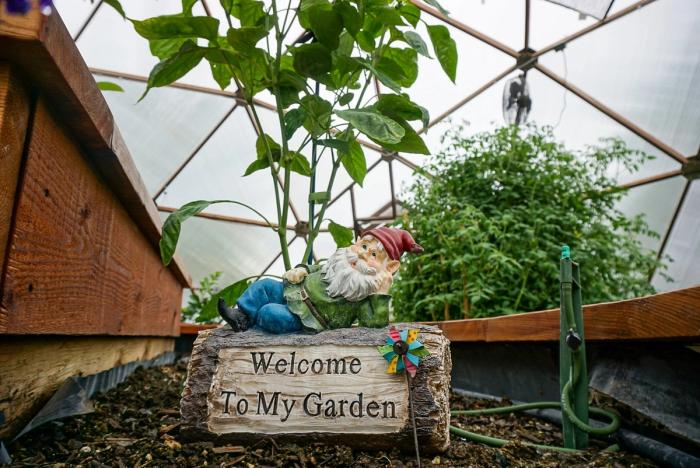 Gnome Welcome to My Garden sign