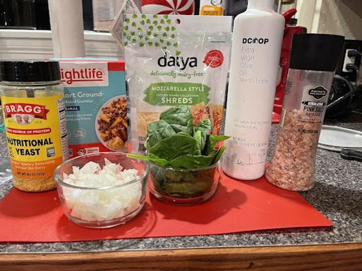 ingredients for vegan lasagna