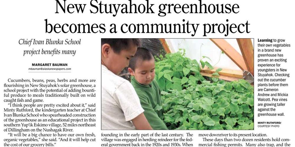 New Stuyahok, AK Builds Their Own Growing Dome Greenhouse image