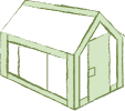 Greenhouse model illustration