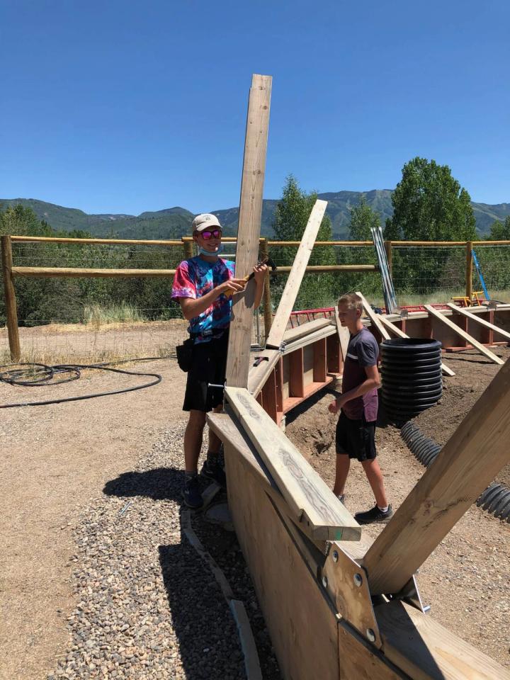 The Tingley's helping build