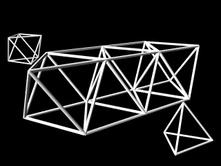 Octet Truss used in buckminster fuller geodesic dome