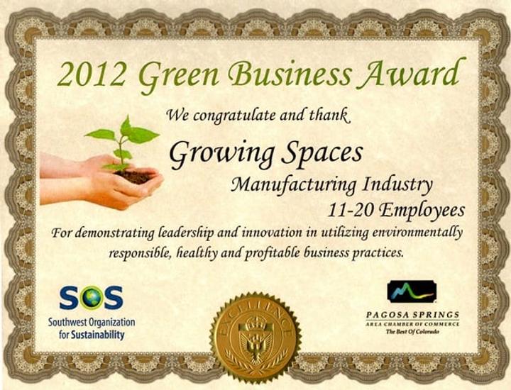 Green Business Award 2012