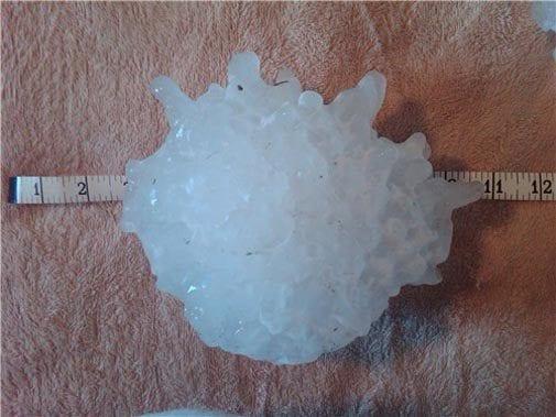 large 8" hail stone