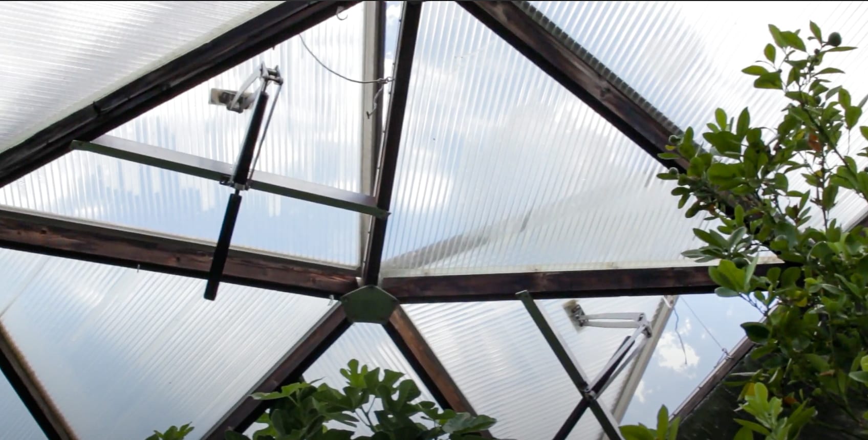 upper vents in a Growing Dome greenhouse