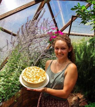 Della with a Carrot Cake