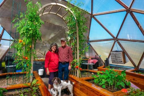 Inside a 26' Growing Dome
