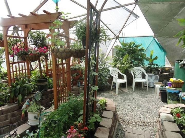 Inside a 33 foot Growing Dome Greenhouse in Canadda