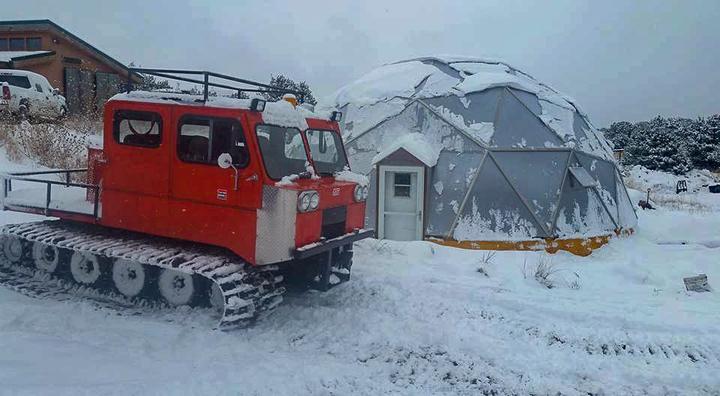 Winter Dome Greenhouse in the mountains of new mexico