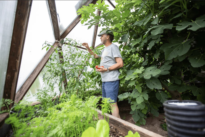 working in the dome