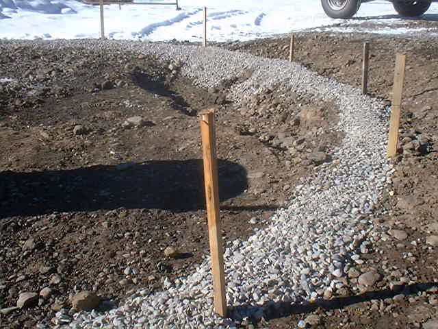 gravel ring foundation being constructed