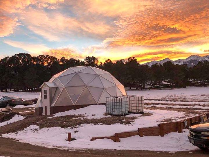 Off Grid Greenhouse for gardening off-grid in the Mountains