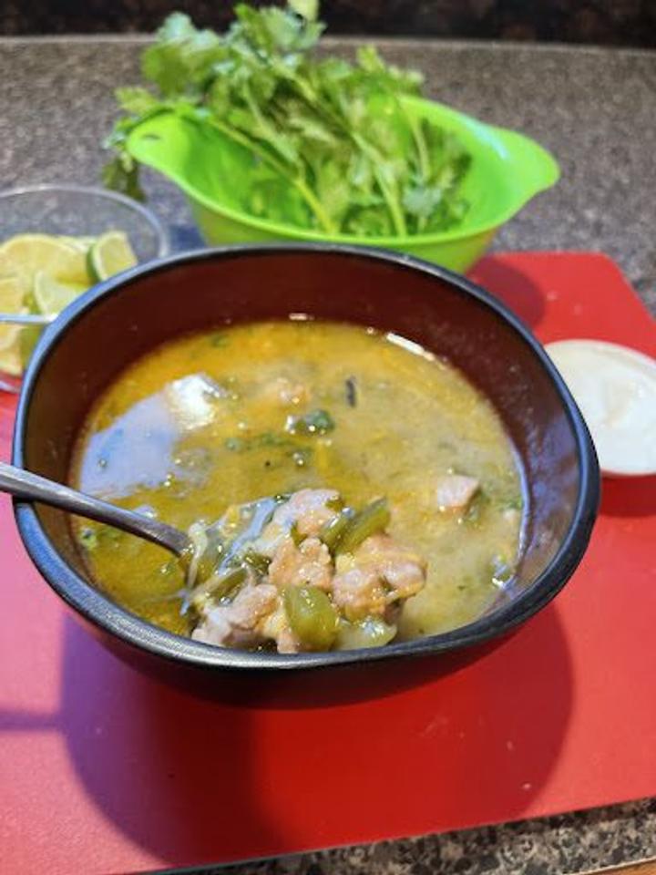bowl of green chili