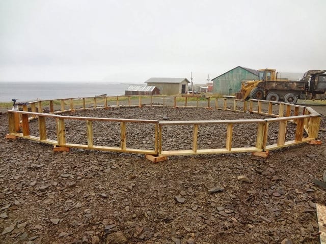 greenhouse foundation wall assembly