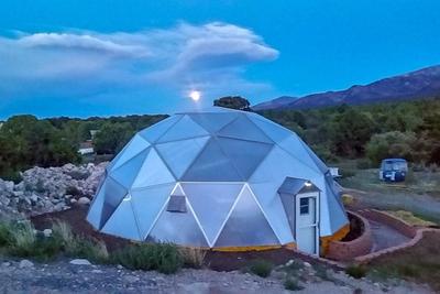 Growing Dome greenhouse in northern New Mexico alpine desert