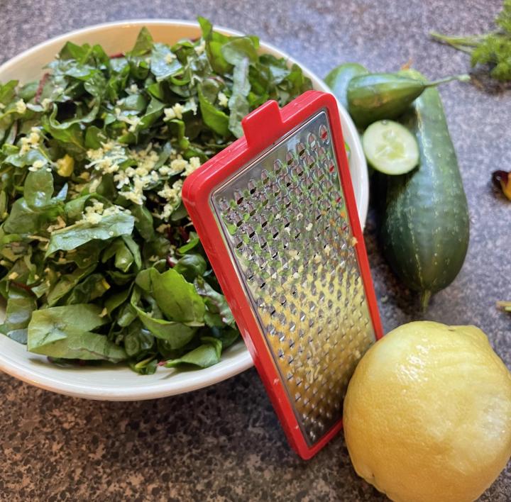 Zest the lemon