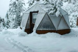 Winter - Snow Covered Greenhouse in the mountains