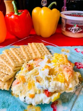 Spinach Artichoke Dip with Pita Chips