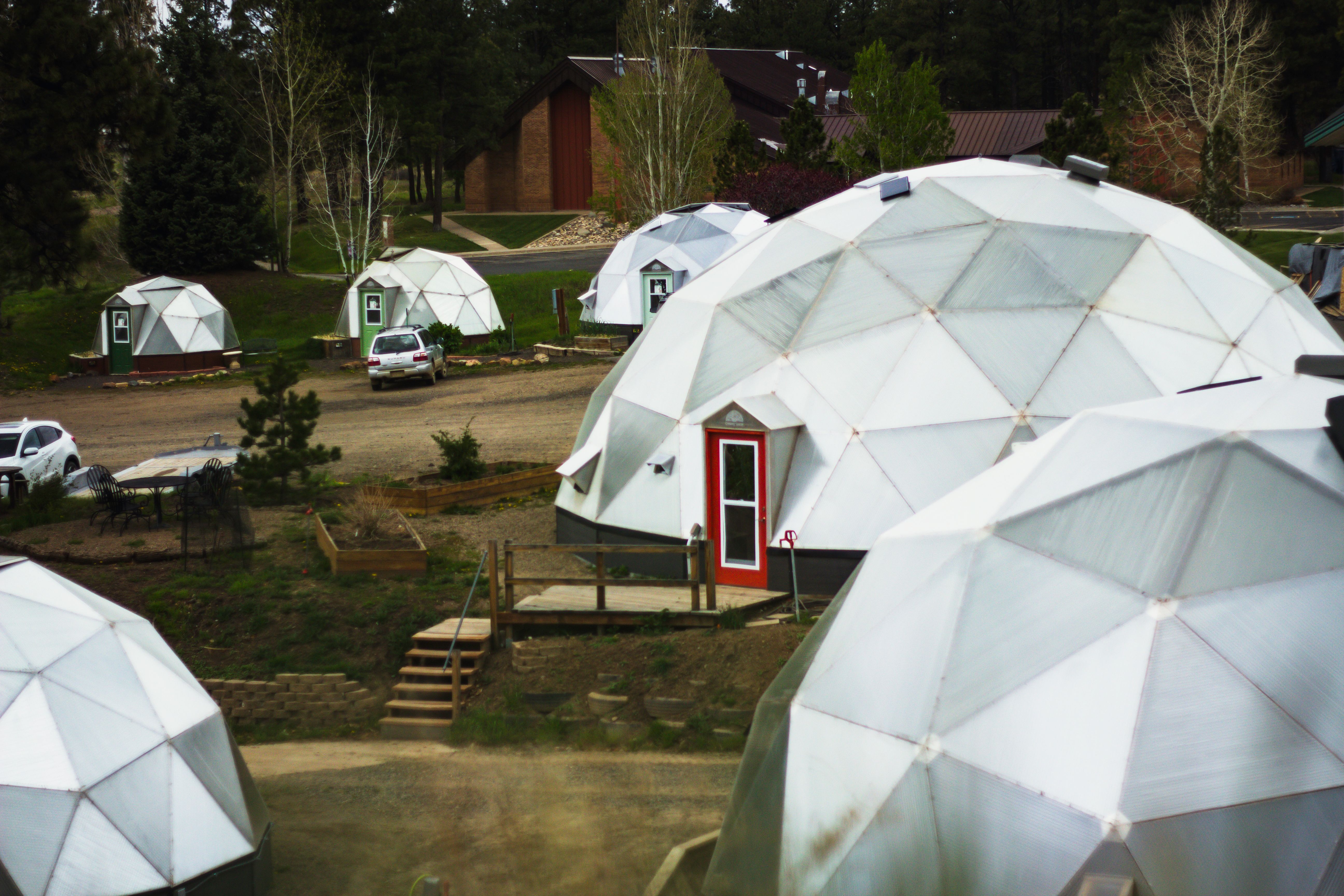 all growing dome sizes at Growing Spaces campus