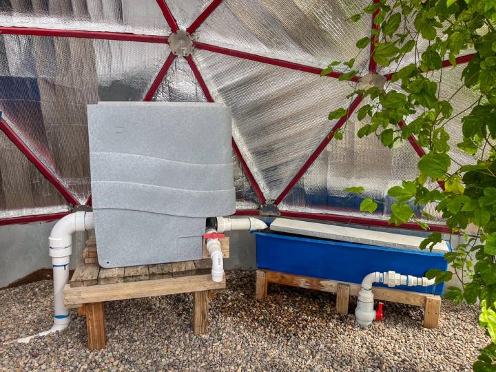 filtration system on aquaponics system