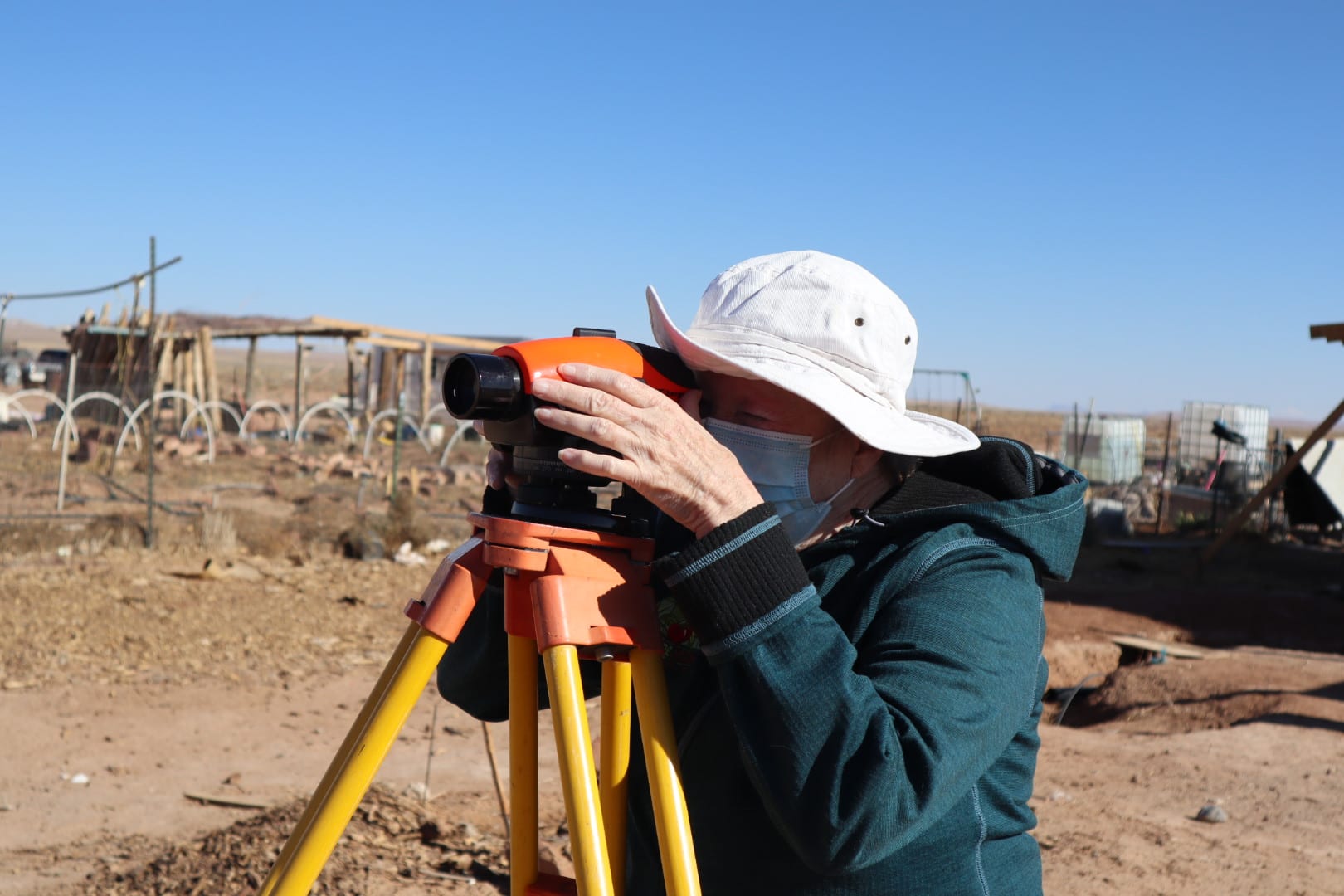 leveling the greenhouse site