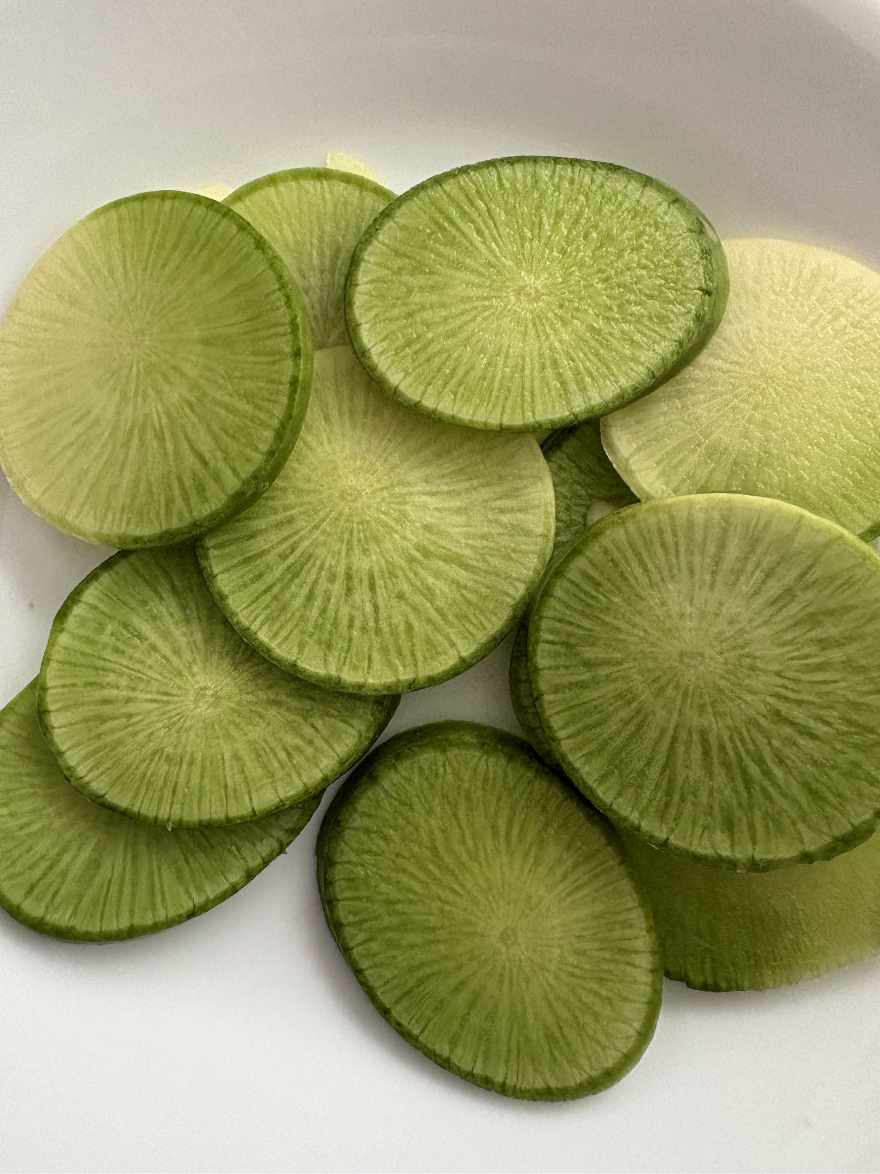 sliced wasabi radish