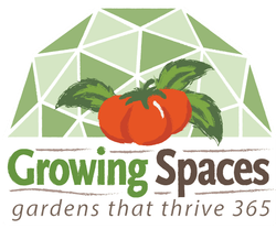 Growing Spaces logo - gardens that thrive 365