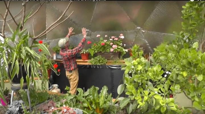 Reflectix provides both insulation and shade for the greenhouse