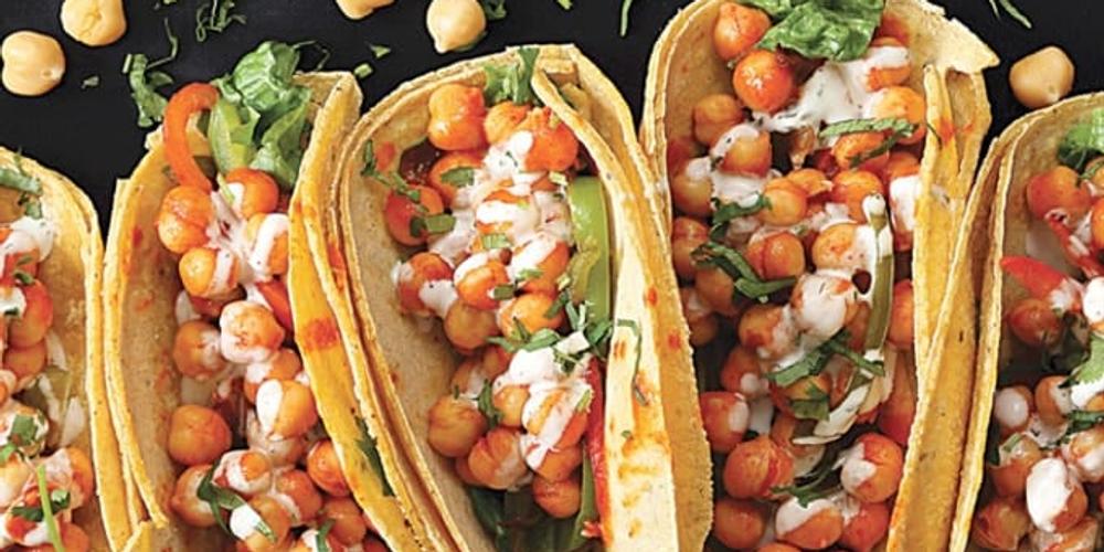 Vegan Buffalo Chickpea Tacos image