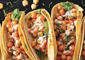 Vegan Buffalo Chickpea Tacos image
