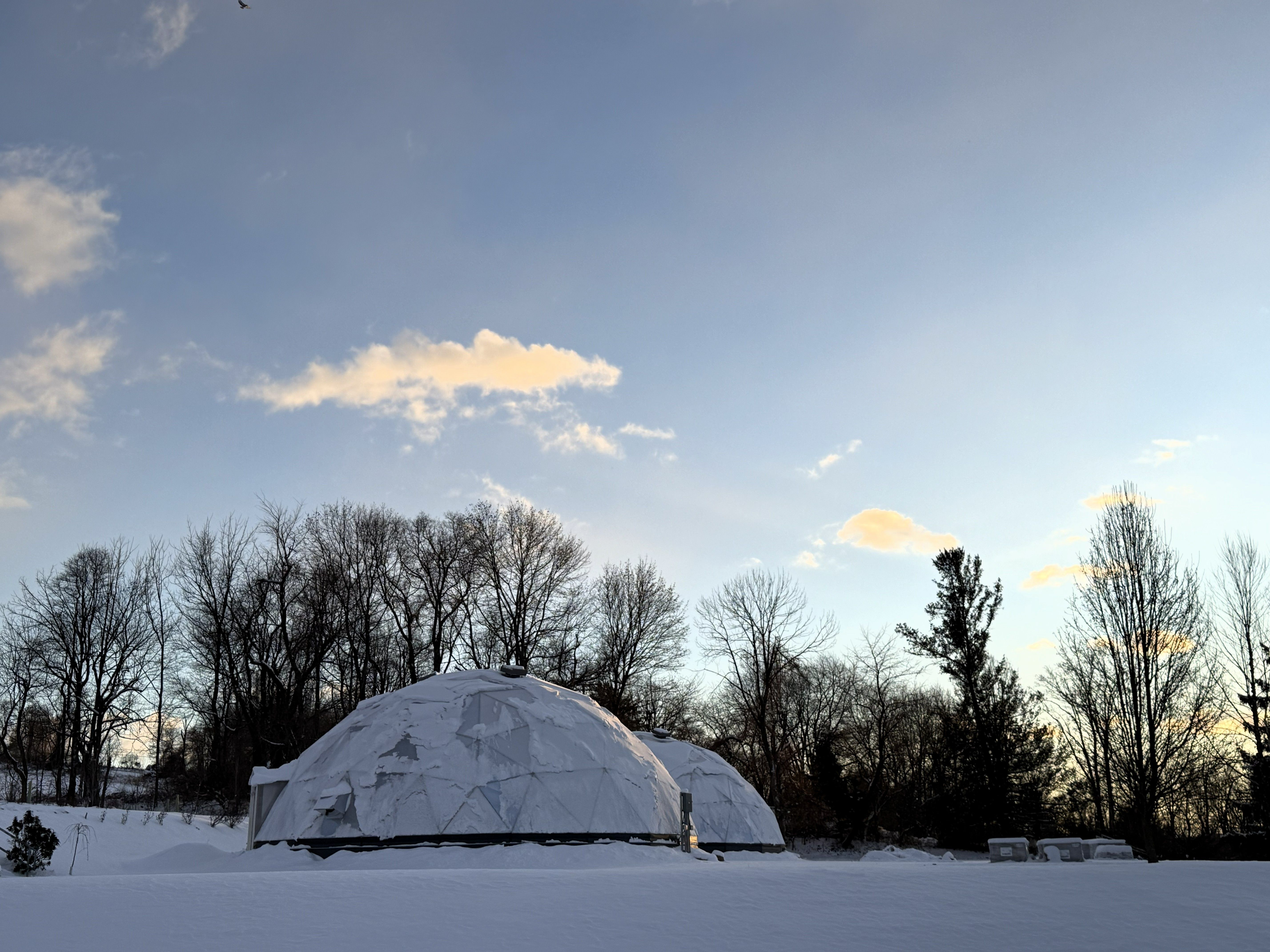 Kula Kamala grow domes in snow