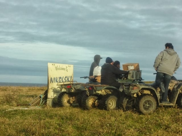 greenhouse installers travel by atvs