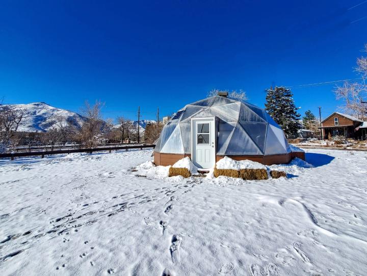 26' Growing Dome greenhouse in winter