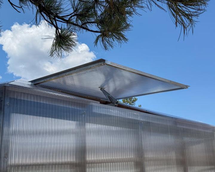 Growzebo hexagonal greenhouse automatic roof vent