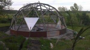 26' Growing Dome with struts installed
