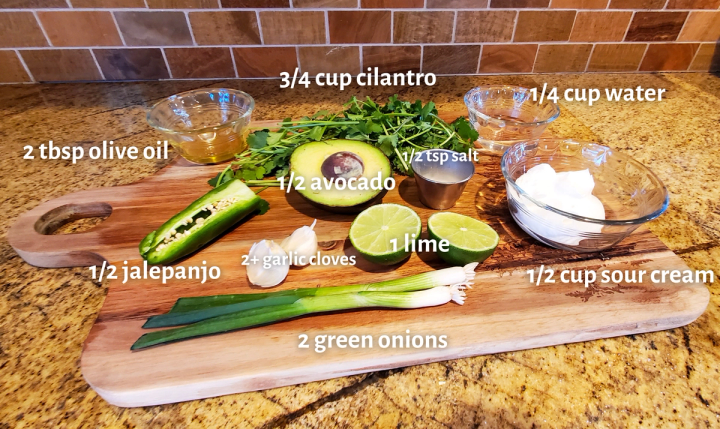 cilantro lime sauce ingredients