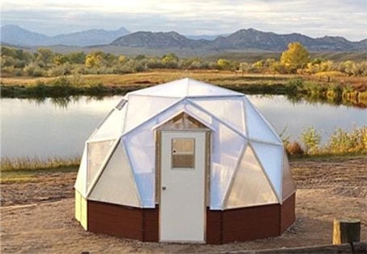 15' Growing Dome solar greenhouse in Wyoming