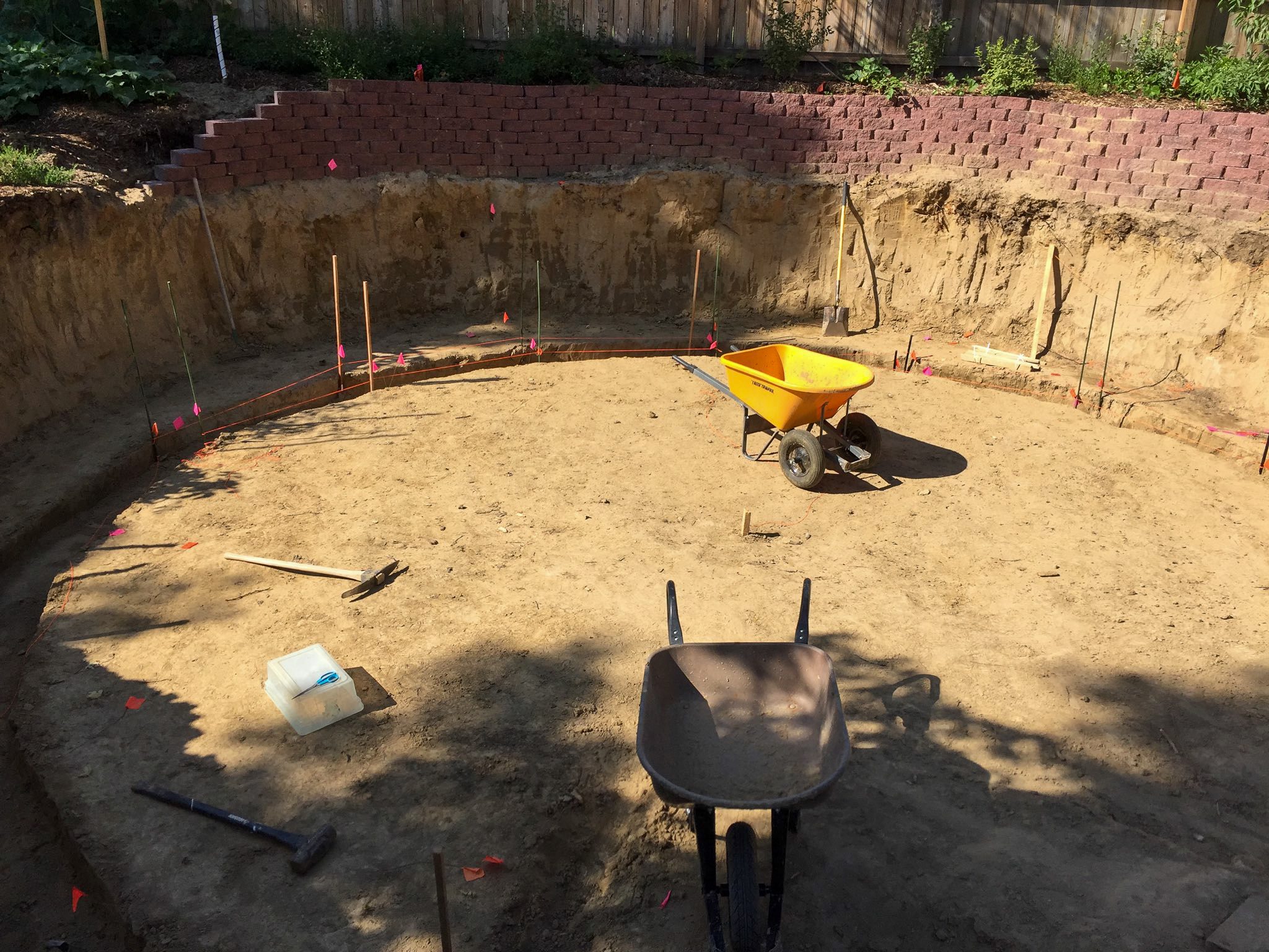 digging the giant hole in the backyard