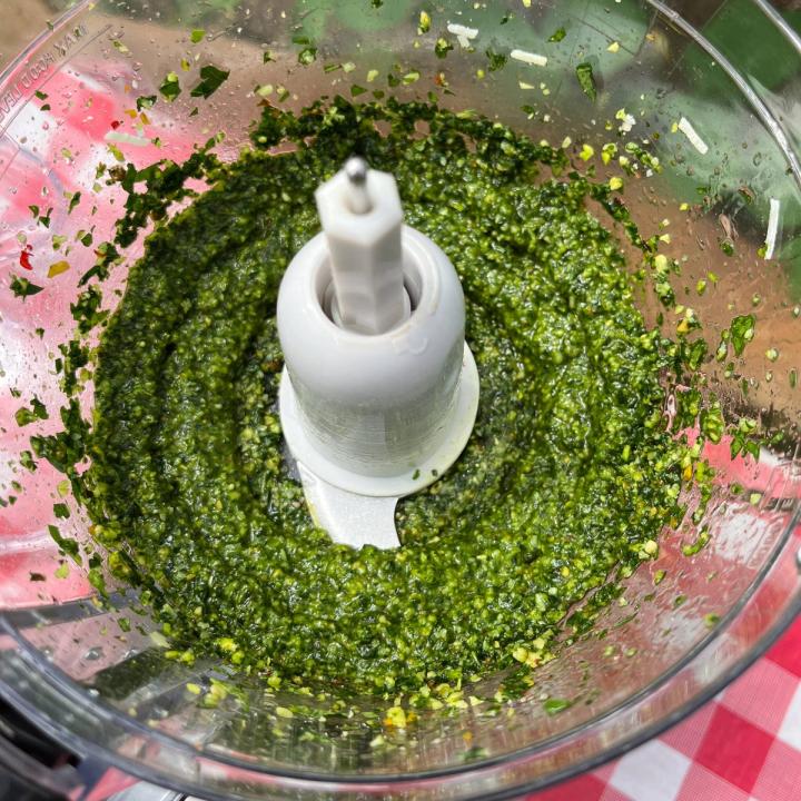 nasturtium pesto flatbread