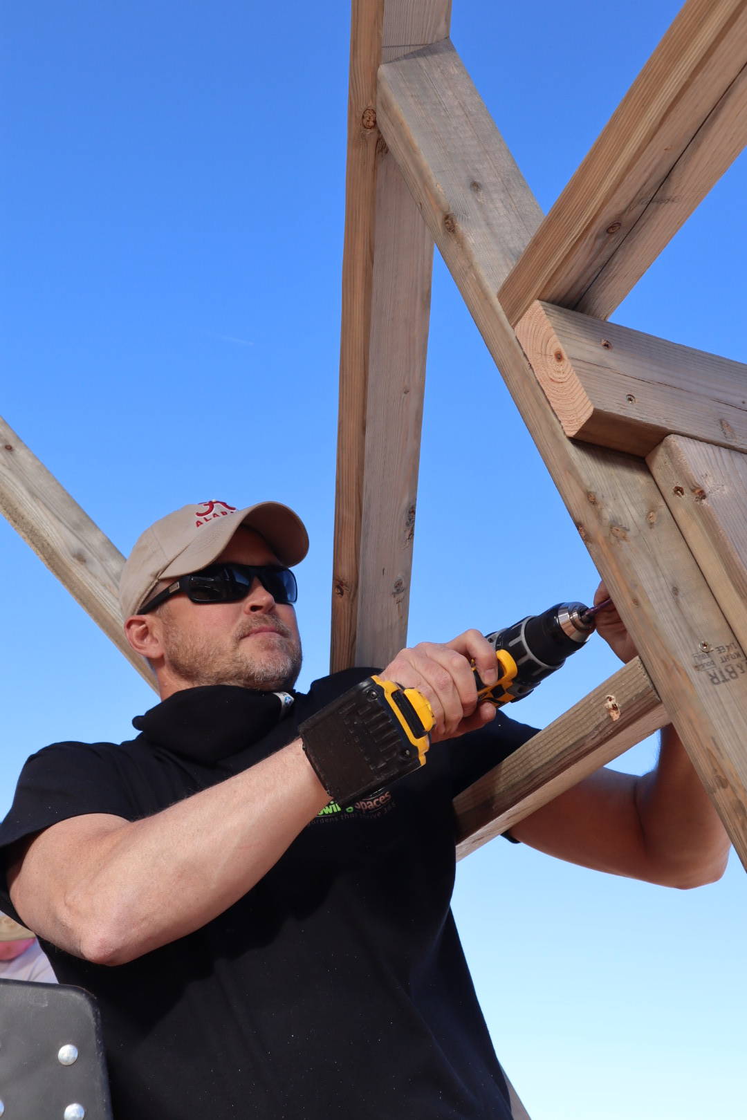 constructing the doorway on a growing dome