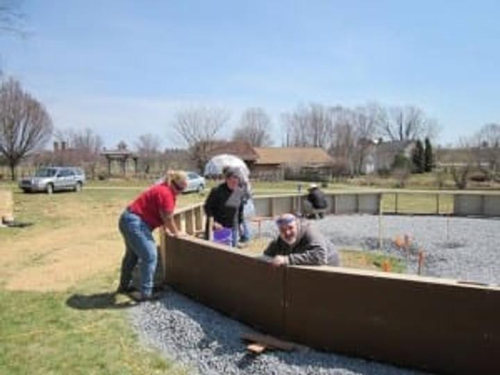 Constructing wall sections for a Growing Dome greenhouse