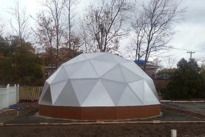 Growing Dome greenhouse at New Jersey non-profit in late fall