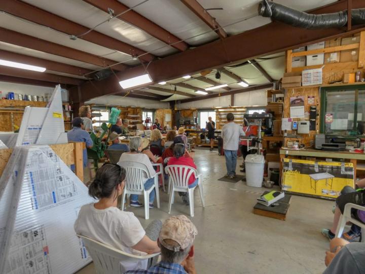 people taking a class inside our growing spaces workshop