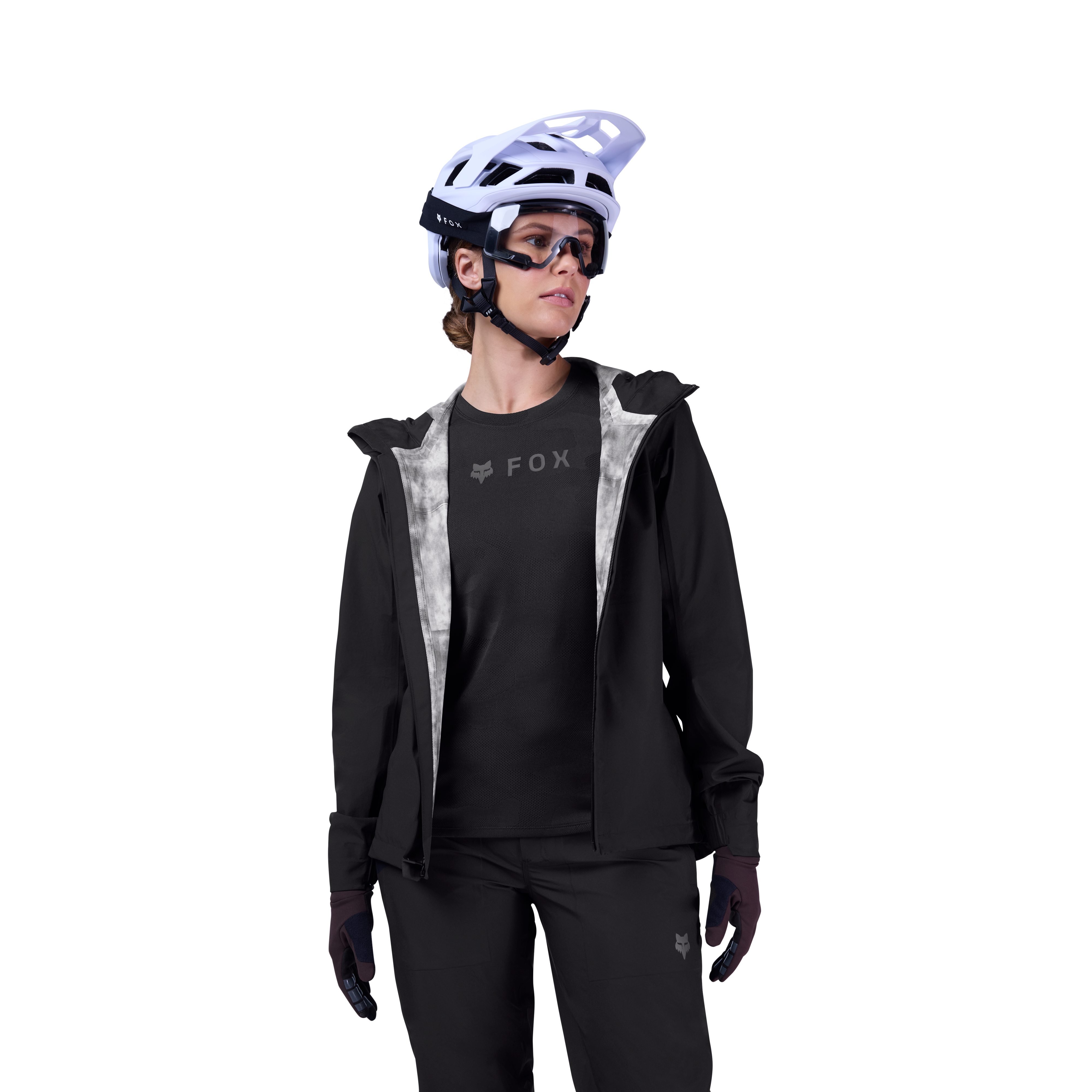 donna casco water jacket stampata