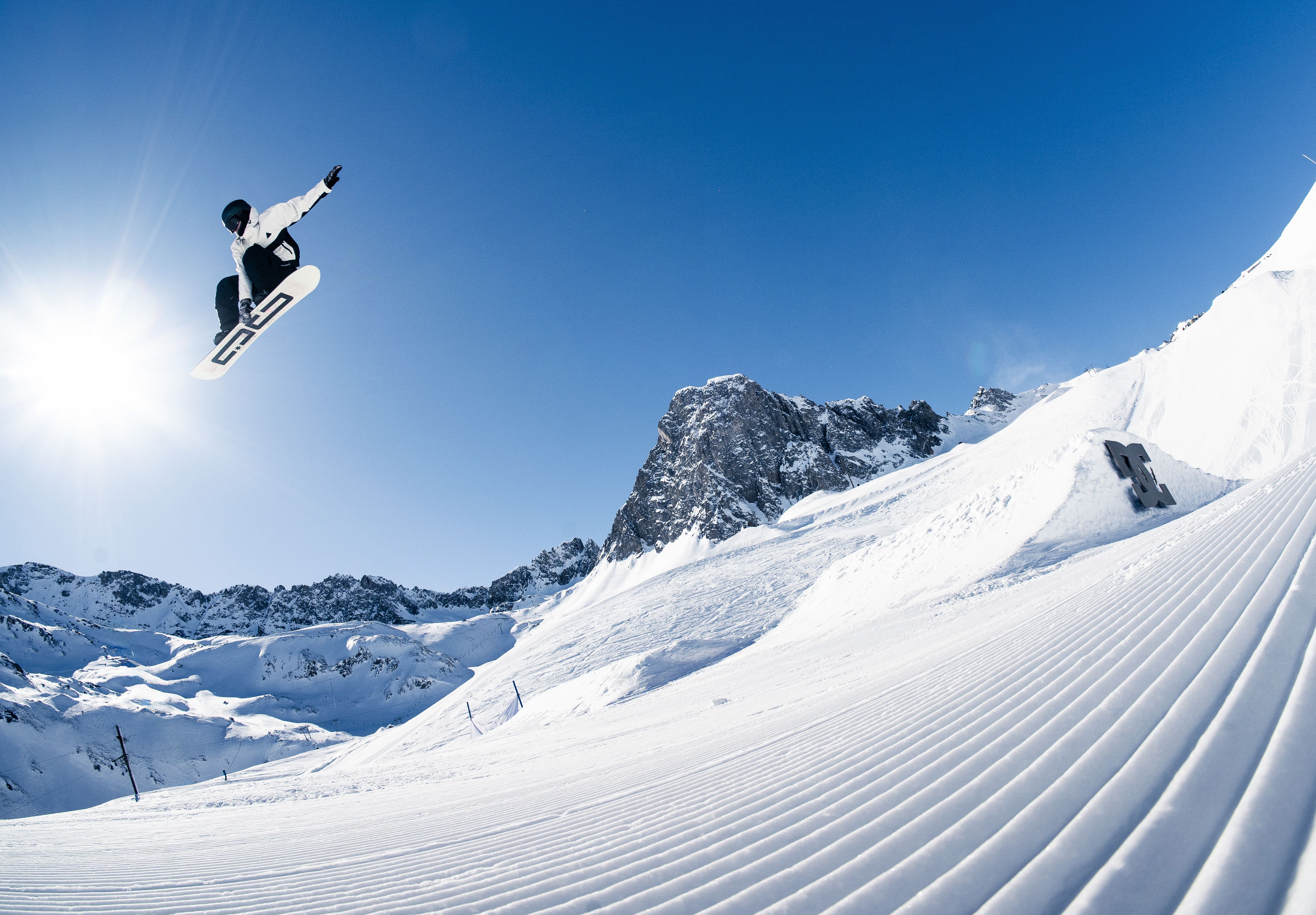 Snowboarder jump