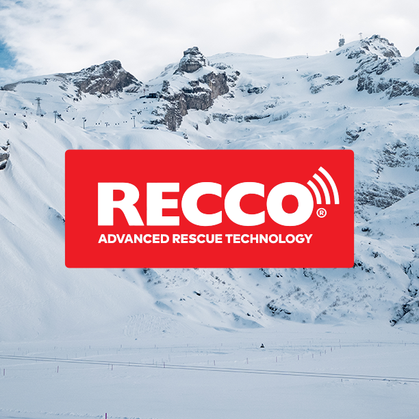 montagna con logo recco