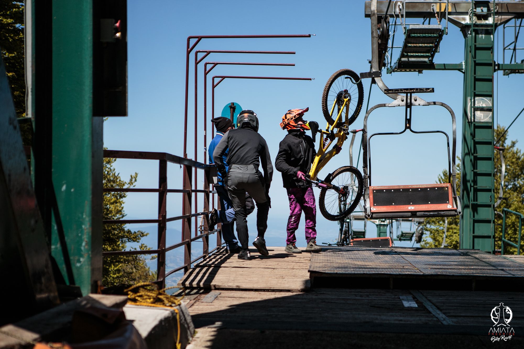 bici sganciata arrivo seggiovia